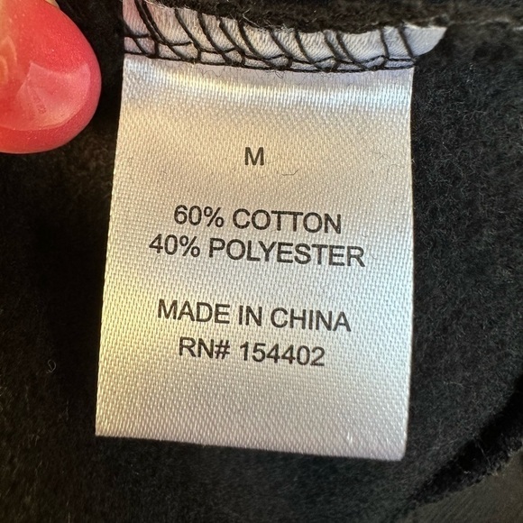 Vinyl Blondie Graphic Sweatshirt Black Crew Neck‎ Rhinestone Fringe Back - Picture 8 of 8